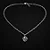 CHOCKER PEDRA CORAÇÃO GRANDE CCH012 ( Prata 925 ) - Imagem 1