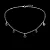 Chocker com trevo da sorte e zircônias coração verde escuro CCH019 ( Prata 925 ) - Imagem 1