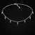 Chocker com 7 pingentes cruz lisa pendurada CCH024 ( Prata 925 ) - Imagem 1