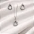 Conjunto brinco + colar gota vazada e zircônias cravejadas ao redor CJ081 (prata 925) - Imagem 1