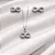Conjunto brinco + colar infinito vazado com zircônias cravejadas CJ083 (prata 925) - Imagem 1