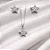 Conjunto brinco + colar estrela preenchida com zircônias cravejadas CJ087 (prata 925) - Imagem 1