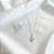 conjunto quadrado cravejado CJ088 (prata 925) - Imagem 1