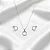 Conjunto brinco + colar circulo cravejado CJ093 (prata 925) - Imagem 1