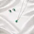 CONJUNTO + COLAR GOTA VERDE ÁGUA CJ106 (prata 925) - Imagem 1