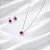 CONJUNTO + COLAR RENDOCO CRAVEJADO PINK CJ120 (prata 925) - Imagem 1