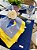 Guardanapo de Mesa - Linho - Cor Azul Claro - Bordado de Passarinho - Mimos Têxtil - Imagem 1