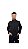 Jaleco Básico Preto Masculino - Imagem 1