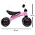 Bicicleta infantil de equilíbrio rosa 4 rodas - Buba - Imagem 6