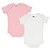 Kit com 2 Body Manga Curta Underwear Branco e Rosa - Tip Top - Imagem 1