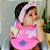 Babador de silicone com bolso coletor Rosa - Nuby - Imagem 4