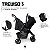 Carrinho Treviso 3  Woven Black - Kit (Bebê Conforto + Adaptadores) - ABC Design - Imagem 4