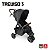 Carrinho Treviso 3 Woven Black - ABC Design PRONTA ENTREGA - Imagem 1