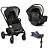 Kit Carrinho Chrome Preto Shaele + Bebê conforto Gemm + Base isofix - Imagem 1