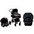 Kit Trio Carrinho Kansas Black Silver Preto + Bebê Conforto + Cadeira Murphy 360 - Premium Baby - Imagem 1