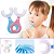 Escova de Dente Infantil Formato de U 360º Fun Baby Azul - Powerdent - Imagem 2