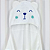 Toalha de Banho com Capuz  Urso Branco - Laço Bebê Urso - Imagem 3