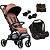 Kit Ping Two Trekking Umbra com Bebê Conforto Risus Black - ABC Design - Imagem 1
