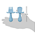 Kit Talheres Silicone - Azul Buba - Imagem 3