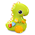 Brinquedo Dino Corredor Crawl e Count - Bright Starts - Imagem 5