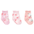 Kit com 3 Pares Meias Coloridas Tam RN até nº-15 Ovelhas Rosa - Pimpolho - Imagem 1
