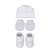 Kit 3 Peças Touca, Luva e Sapatinho Offwhite Pompom - Sanches Baby - Imagem 1
