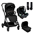 Kit Carrinho de bebê Sienna Ink + Bebê Conforto Tulip Storm + Moisés Preto - ABC Design - Imagem 1