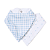 Babador Bandana Bordados Xadrez Azul 2 unid - Papi - Imagem 1
