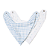 Babador Bandana Bordados Xadrez Azul 2 unid - Papi - Imagem 2