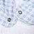 Babador Bandana Bordados Xadrez Azul 2 unid - Papi - Imagem 6