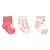 Kit Meia Bebê com 3 Pares Tam RN até nº 15 Dino Rosa - Pimpolho - Imagem 1