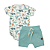 Conjunto Body + Bermuda Algodão Egípcio Bichos - Piu Piu - Imagem 1