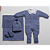 Kit Saída Maternidade ARGYLE LINKS Azul Jeans Indigo Blue 5 Peças - Arcobaleno - Imagem 1