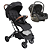 Kit Carrinho Sprint III Preto + Bebê conforto Casulo Click - Kiddo - Imagem 1