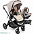 Carrinho Polux Trio Travel System Bege e Preto - Premium Baby - Imagem 1