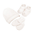 Kit Luva + Touca + Sapatinho Bamboo Offwhite - Laço Bebê - Imagem 1
