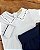 Conjunto Body Manga Longa e Calça Losango Branco Marinho 0 a 3 meses 100% Algodão - Imagem 2