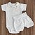 Conjunto Body Curto com Shorts Branco Ursinho 0 a 3 meses - 100% Algodão - Imagem 1
