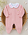 Macacão de tricot rosa Layla com body com gola redonda - Imagem 1