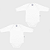 Kit Body Manga Longa Suedine Prime Cotton Branco 2 unid - Piu Piu - Imagem 1