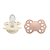 Chupetas Infinity Silicone Areia e Rosa Bebê Tam 2 (Kit com 2 unid) - Bibs - Imagem 2