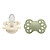 Chupetas Infinity Silicone Areia e Verde Sálvia Tam 1 (Kit com 2 unid) - Bibs - Imagem 1