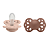 Chupetas Infinity Silicone Rosa Bebê e Ganache Tam 1 (Kit com 2 unid) - Bibs - Imagem 1