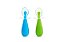 Kit de colher em silicone - Munchkin (Azul e Verde) - Imagem 1