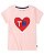 Camiseta Tommy Hilfiger Rosa com Coração de Lantejoulas - Imagem 1