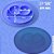Prato com divisórias em silicone antiderrapante - Azul - Imagem 3