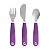 Conjunto de Talheres de Metal Roxo- Munchkin - Imagem 1