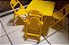 Miniatura Mesa C/ 4 Cadeiras Articuláveis Cor Amarela - Imagem 7