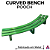Obstáculo Pooch modelo *Curved Metal Bench* cor Verde - Imagem 2