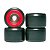 Rodas marca ''Leefai'' modelo ''Dual-Durometer'' cor Preto & Vermelho (Réplicas das Flat-Face Dual-Durometer) - Imagem 1